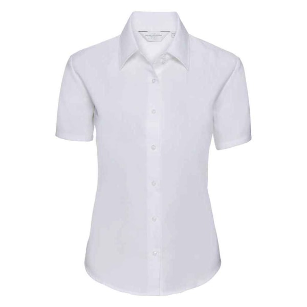 Russell Collection Oxford kortärmad skjorta för dam/dam XXL White XXL