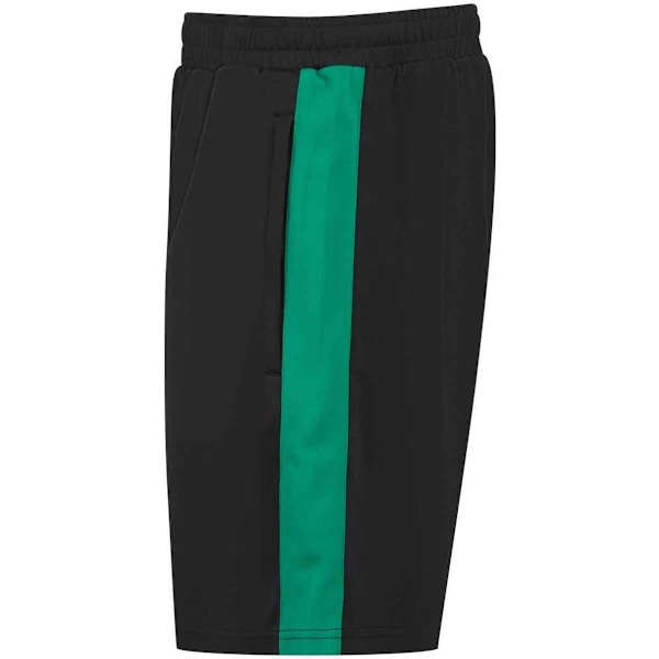 Finden & Hales Barn/Barn Knäppta Sweatshorts med Fickor och Dragkedja 1 Black/Emerald 13 Years