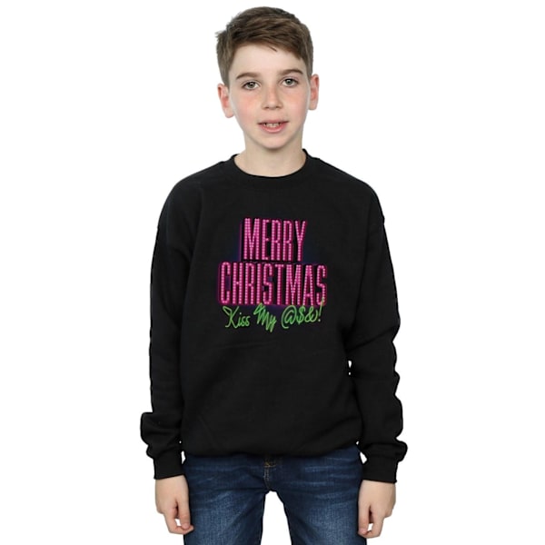 National Lampoon's Christmas Vacation Boys Kiss My Ass Sweatshirt Black 12-13 Years