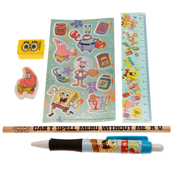 SpongeBob SquarePants Karaktärer Brevpapper Set (Paket med 6) En Multicoloured One Size
