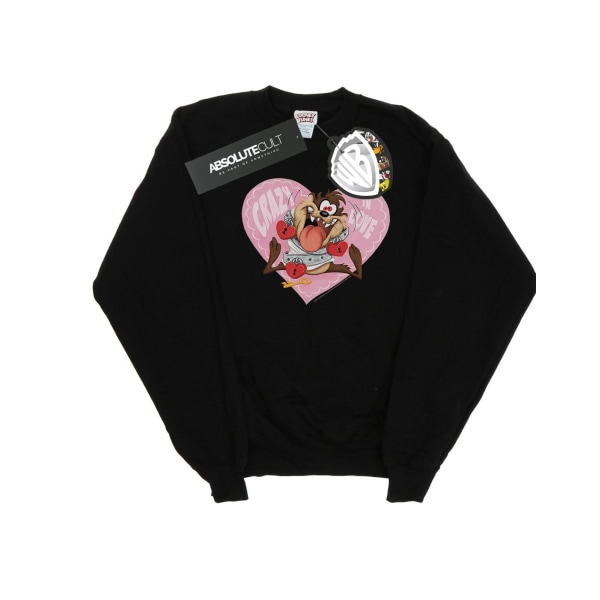 Looney Tunes Herr Taz Alla hjärtans dag Crazy In Love Sweatshirt Black 4XL