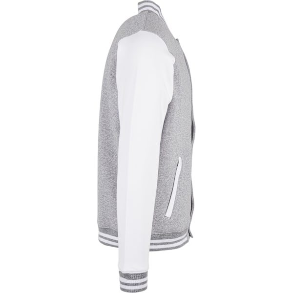 Bygg ditt varumärke Herr Basic College Jacka 4XL Heather Grey/Whi Heather Grey/White 4XL