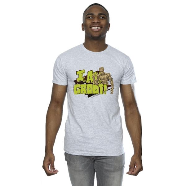 Guardians Of The Galaxy Herr I Am Groot T-shirt 3XL Sports Grey Sports Grey 3XL