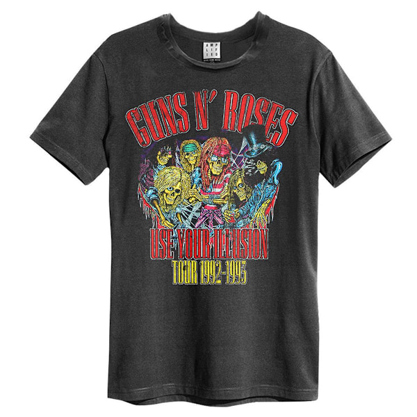 Amplified Unisex Vuxen Use Your Illusion Guns N Roses T-shirt M Charcoal M