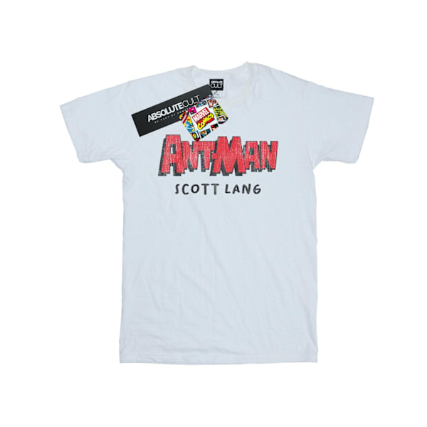 Marvel Dam/Damer Ant-Man AKA Scott Lang Bomull Boyfriend T- White 3XL