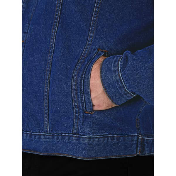 Duke Herr D555 London Trucker Denimjacka Stor Stenvättad Stonewash Large