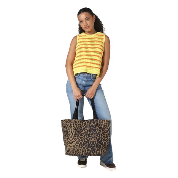 Bagbase Leopardmönstrad Tygväska En Storlek Brun/Svart Brown/Black One Size
