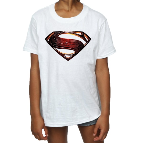 DC Comics Girls Justice League Movie Superman Emblem Bomull T-S White 12-13 Years