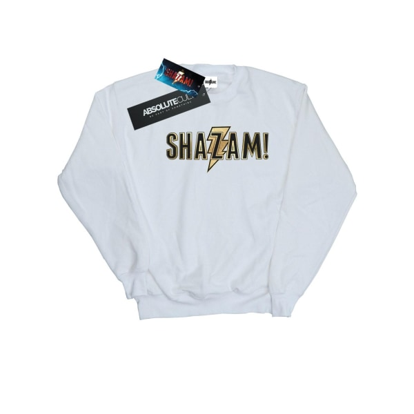 DC Comics Girls Shazam Text Logo Sweatshirt 12-13 år Vit White 12-13 Years