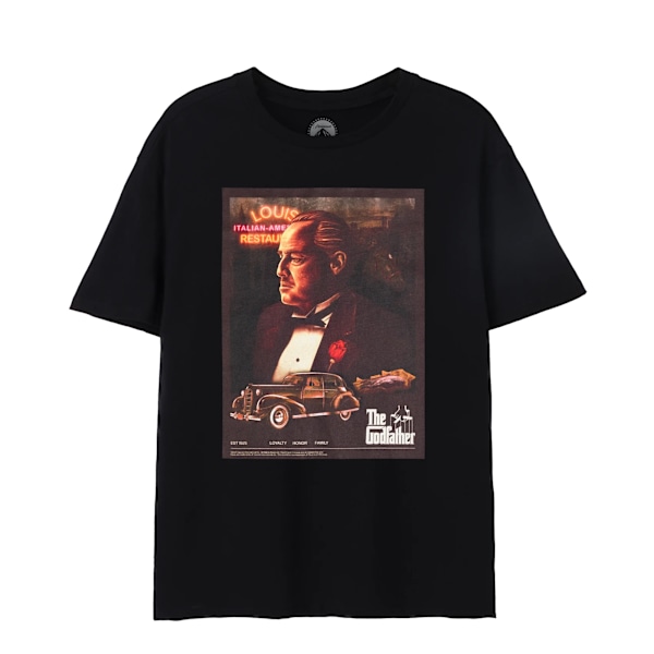 The Godfather Mens Italian Restaurant T-Shirt XXL Svart Black XXL