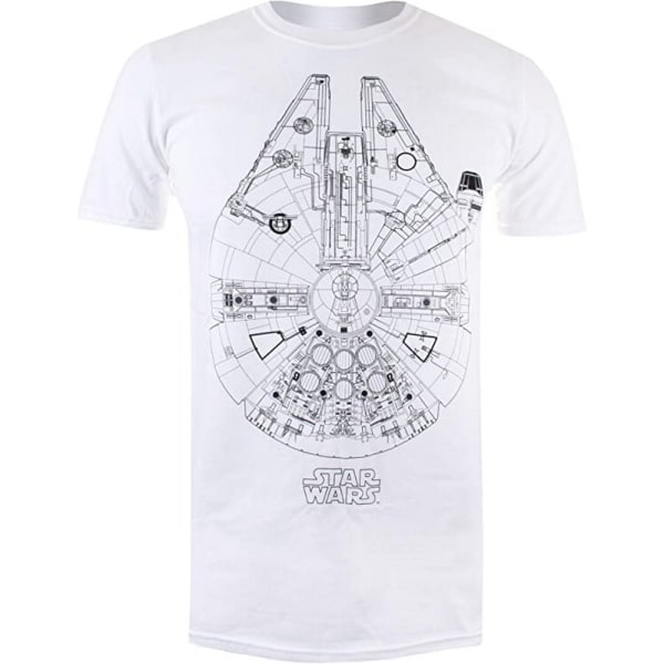 Star Wars Herr Millennium Falcon T-shirt L Vit White L