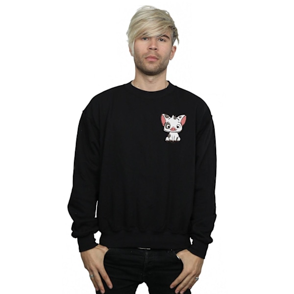 Disney Herr Moana Pua The Pig Brösttryck Sweatshirt XXL Svart Black XXL