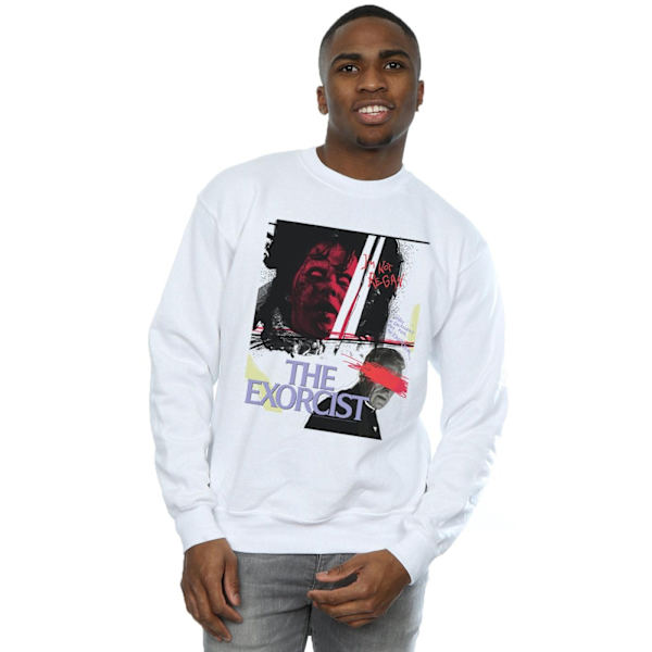 The Exorcist Mens Scratched Eyes Sweatshirt XXL Vit White XXL