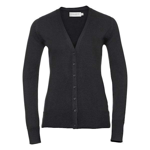 Russell Collection Dam/Kvinnors V-ringad Stickad Cardigan 3XL Svart Black 3XL