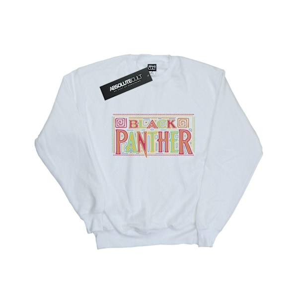 Marvel Boys Black Panther Tribal Logo Sweatshirt 7-8 år Vit White 7-8 Years