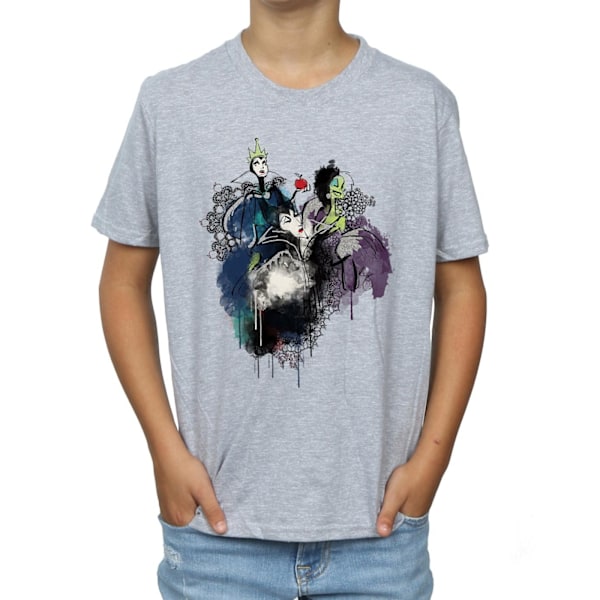 Disney Boys Villains Sketch T-Shirt 12-13 år Sports Grey Sports Grey 12-13 Years