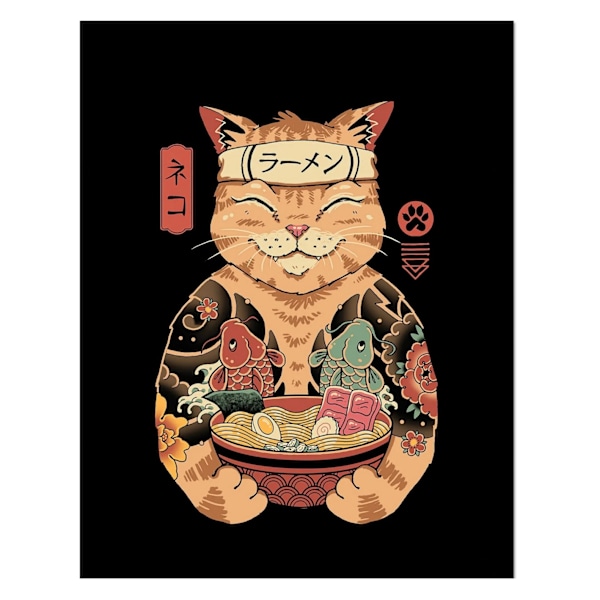 Vincent Trinidad Catana Ramen inramad affisch One Size Svart/Brun Black/Brown/Orange One Size