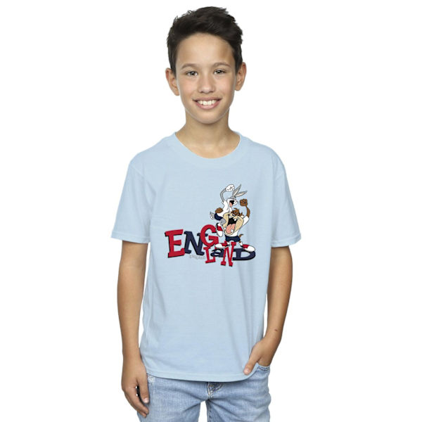 Looney Tunes Boys Bugs & Taz England T-shirt 12-13 år Baby B Baby Blue 12-13 Years