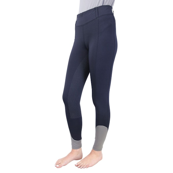 Hy Sport Active Barn/Ungdoms Ridbyxor Midnight Navy/Pencil Point Grey 9-10 Years