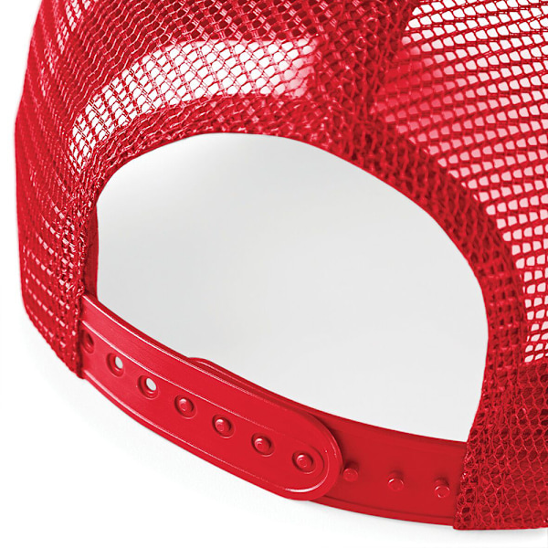 Beechfield Herr Halv Mesh Trucker Cap / Huvudbonad En Storlek Klass Classic Red/Classic Red One Size
