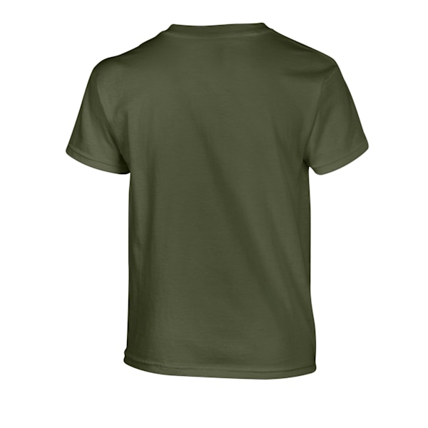 Gildan Barn/Barn Plain Bomull Tung T-shirt 9-11 År Militärgrön Military Green 9-11 Years