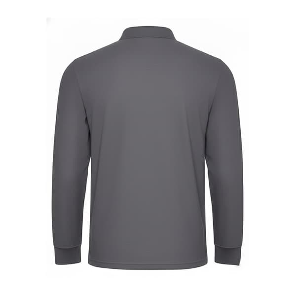 PRORTX Långärmad Pikétröja för Herr XS Enfärgad Grå Solid Grey XS