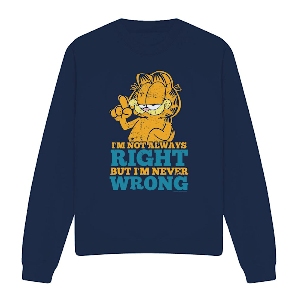 Garfield Unisex Vuxen Never Wrong Sweatshirt L Marinblå Navy L
