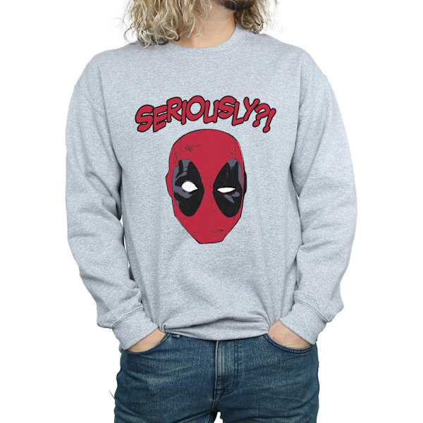 Marvel Deadpool Seriously Sweatshirt XXL Sports Grey för män Sports Grey XXL