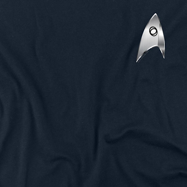 Star Trek: Discovery Unisex Vuxen Sciences Badge T-Shirt M Marinblå Navy M