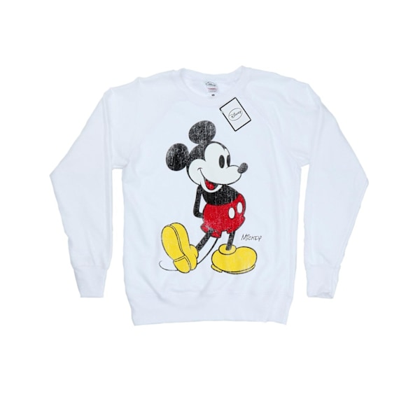 Disney Dam/Kvinnor Mickey Mouse Classic Kick Sweatshirt XXL W White XXL