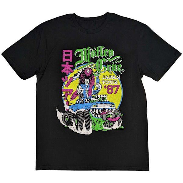 Motley Crue Unisex Adult Girls Girls Girls Japansk turné ´87 Co Black XXL