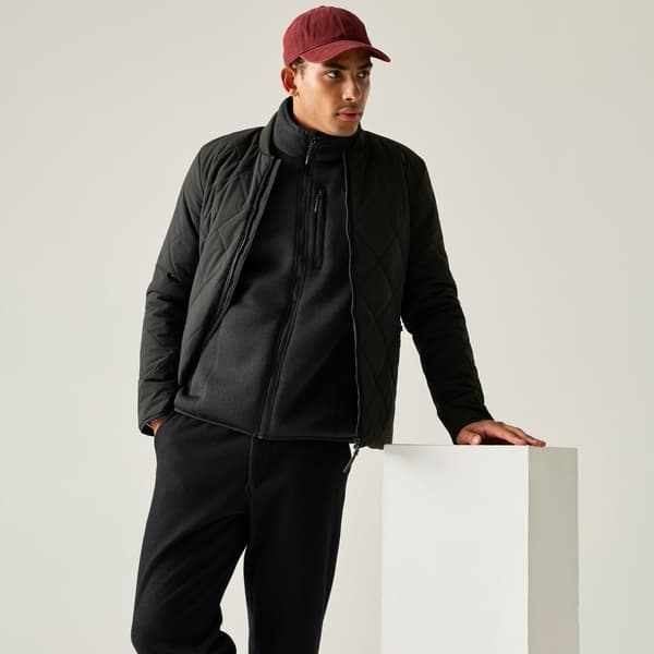 Regatta Harvin Quiltad Jacka för Herr M Svart Black M