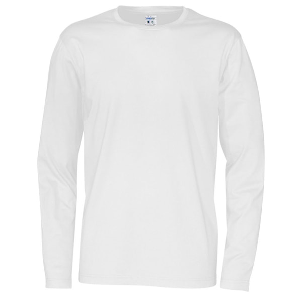Cottover Långärmad T-shirt Herr 4XL Vit White 4XL