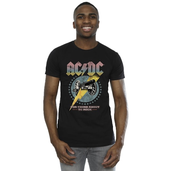 ACDC T-shirt för män For Those About To Rock XXL Svart Black XXL