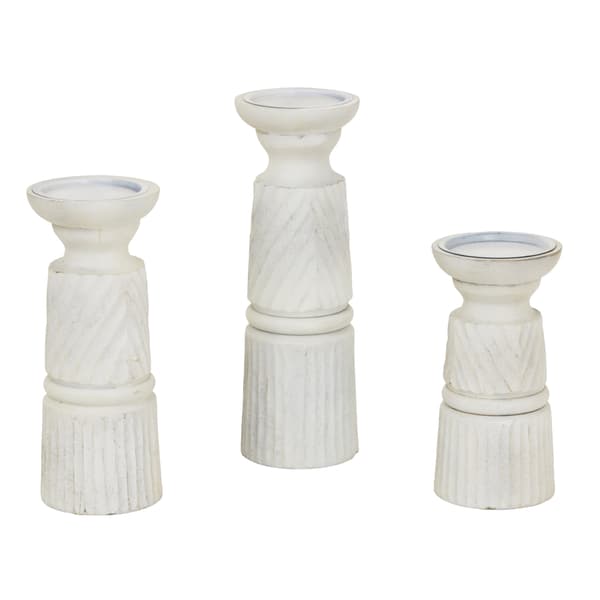 Hill Interiors Snidad Ljusstake En Storlek Vit White One Size