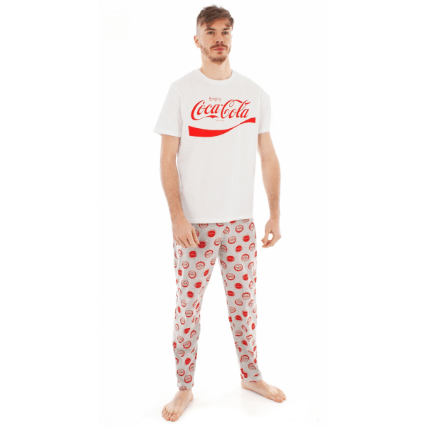 Coca-Cola Herr Logotyp Pyjamas Set S Vit/Röd White/Red S