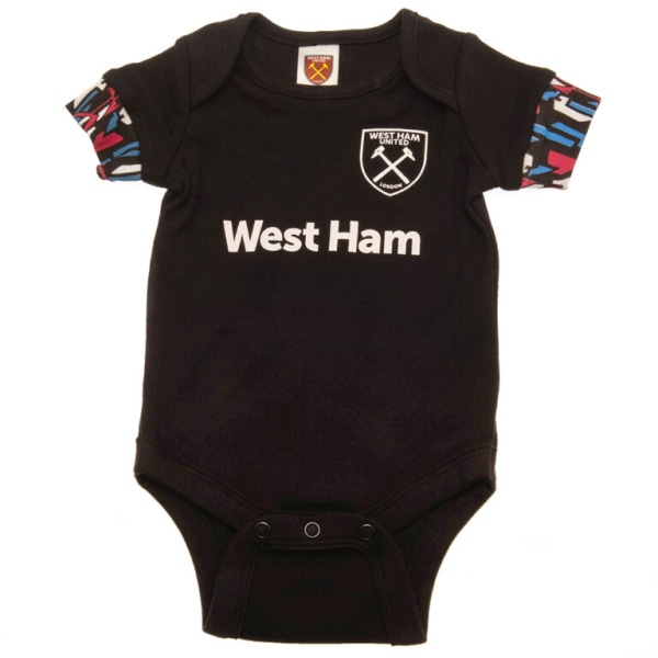 West Ham United FC Baby (2-pack) 0-3 månader Svart/M Black/Maroon 0-3 Months