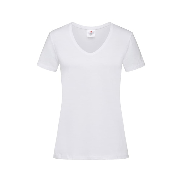 Stedman Dam/Dam Classic V-ringad T-shirt 2XL Vit White 2XL