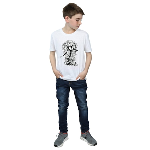 Disney Boys Nightmare Before Christmas Bone Daddy T-shirt 5-6 år White 5-6 Years