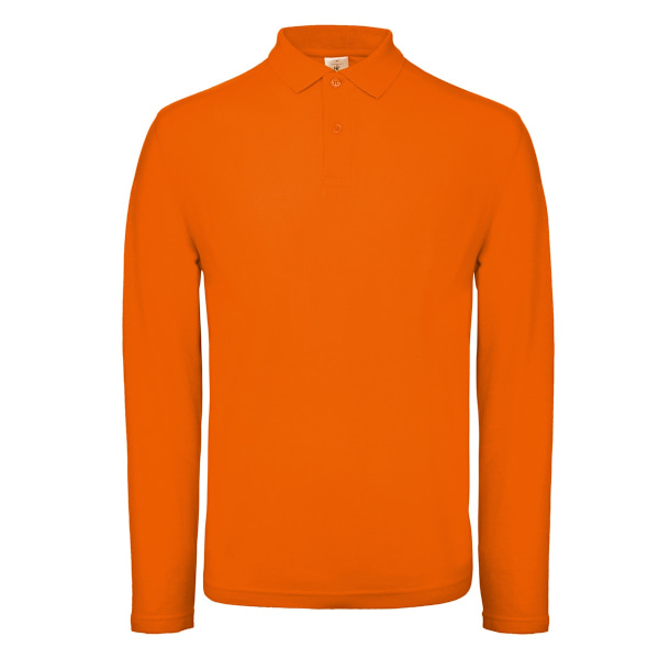 B&C ID.001 Herr Långärmad Polo 3XL Ljus Orange Bright Orange 3XL