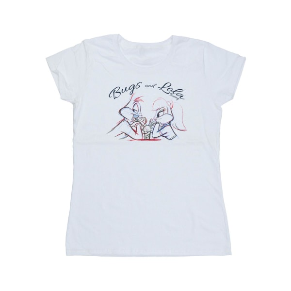 Looney Tunes Dam/Dam Bugs och Lola Sketch T-shirt i bomull White L