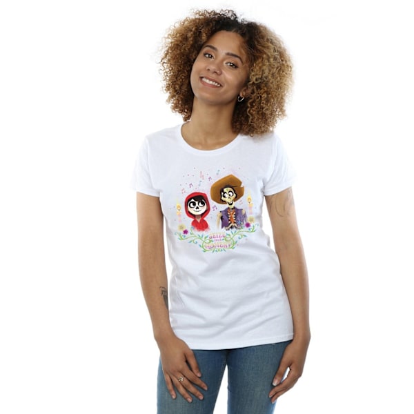 Disney Dam/Kvinnor Coco Miguel Och Hector Bomull T-shirt M Vit White M