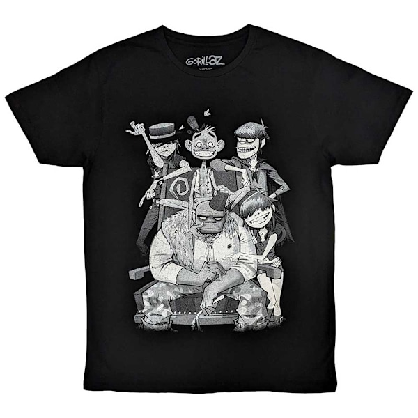 Gorillaz Unisex Vuxen George Spray T-Shirt L Svart Black L