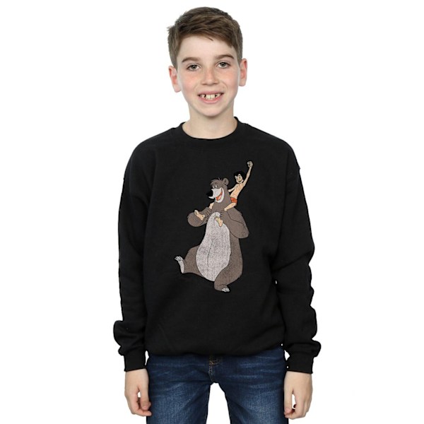 Djungelboken Pojkar Klassisk Mowgli Och Baloo Sweatshirt 5-6 År Black 5-6 Years