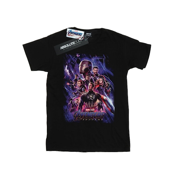 Marvel Womens/Ladies Avengers Endgame Movie Poster Cotton Boyfr Black S