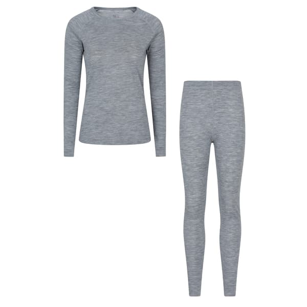 Mountain Warehouse Merino Ull Underställ Dam 18 Light Grey 18 UK