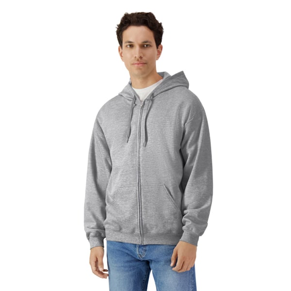 Gildan Softstyle Midweight Full Zip Hoodie L Sports Grey Sports Grey L
