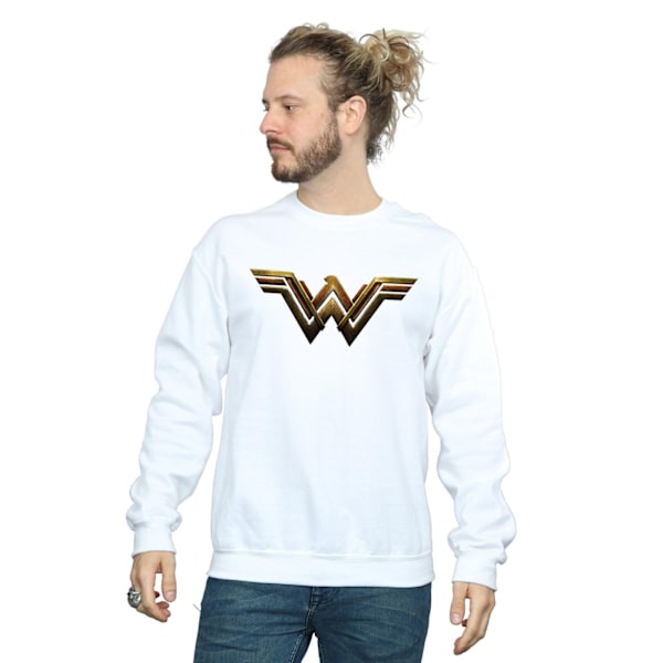 DC Comics Justice League Movie Wonder Woman Emblem Sweatshirt White 3XL