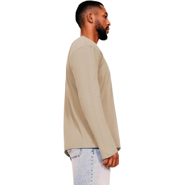 Casual Classic Mens Ringspun Cotton Long-Sleeved T-Shirt M Sand Sand M