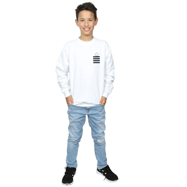 Looney Tunes Boys Tweety Pie Randig Faux Pocket Sweatshirt 5-6 White 5-6 Years